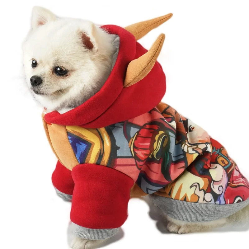 

2021 Two-Legged Designer Puppy Dog Jacket Warm Fleece Cotton Winter Pet Dog Coat