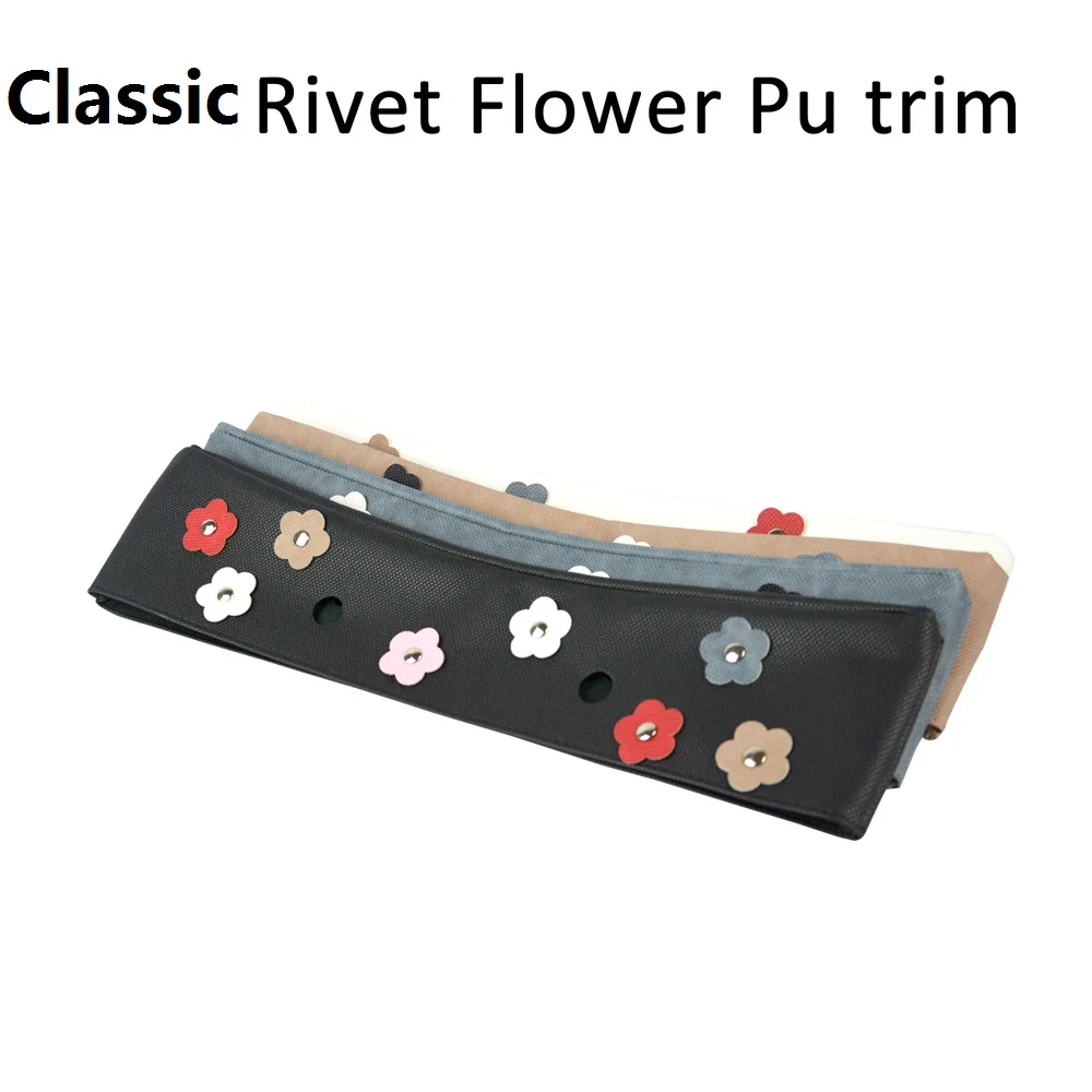 

New Obag Trim Rivet Flower PU Trim Thin Decoration for Obag Summer for Women Handbag Classic for O Bag Body