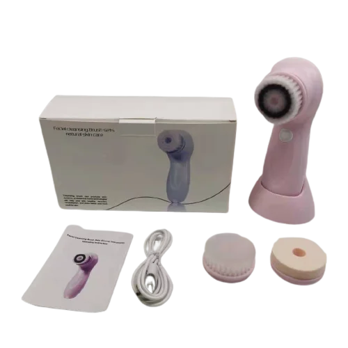 

Custom Logo Multifunction Silicone Facial Cleaner Electric Facial Cleansing Brush in China, Pink purple blue