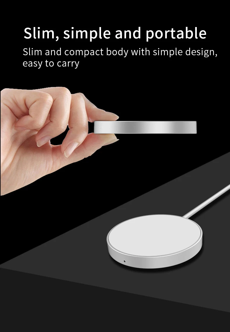 
Mobile Phone Magnet Portable Magnetic Charger For iPhone For Cell Phone 