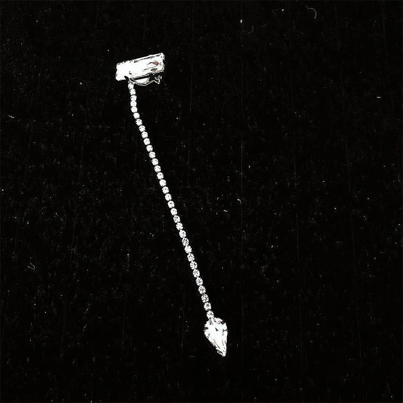 

2021 trendy single piece dangling cz crystal earrings jewelry