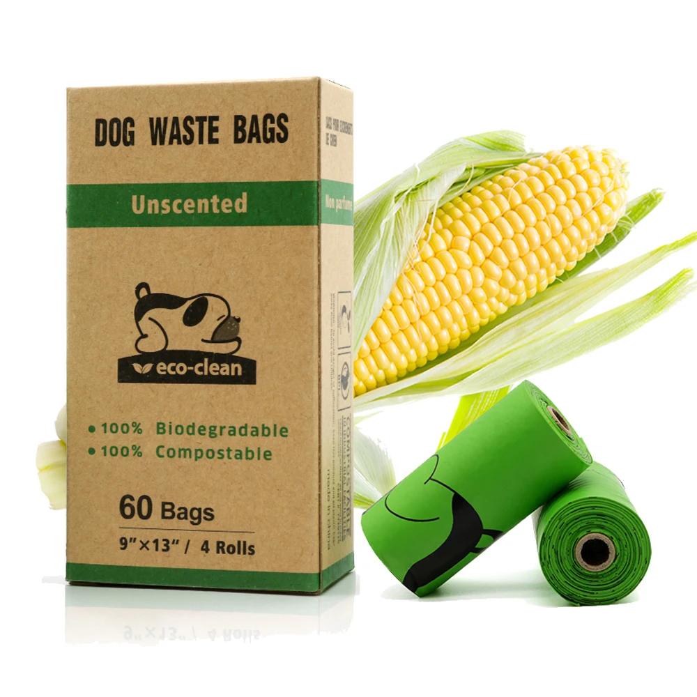 

Custom Eco-Friendly Bio Degradable Dog Cornstarch Eco Friendly Compostable Biodegradable Poop Bags For Pet Poop