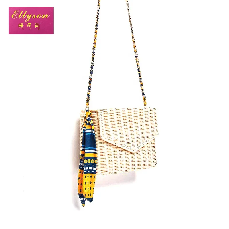 

Ellyson factory Supplies New Mobile Phone Diagonal Cross Casual Fashion Trend Women Hand-Woven Simple Straw Bale, According to customer's requirements