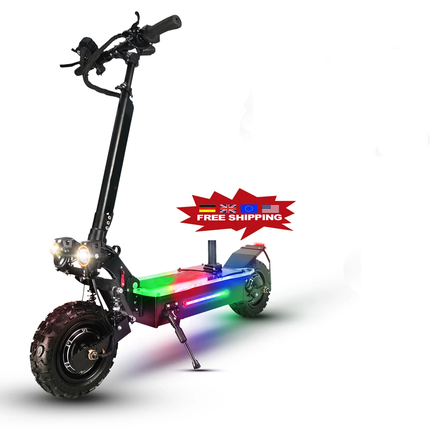 

DDP EU USA Warehouse 60v 27ah 5600w Dual Motor 11 Inch Fat Tire Max Speed 80km/h Adult Free Shipping Free Duty Electric Scooter