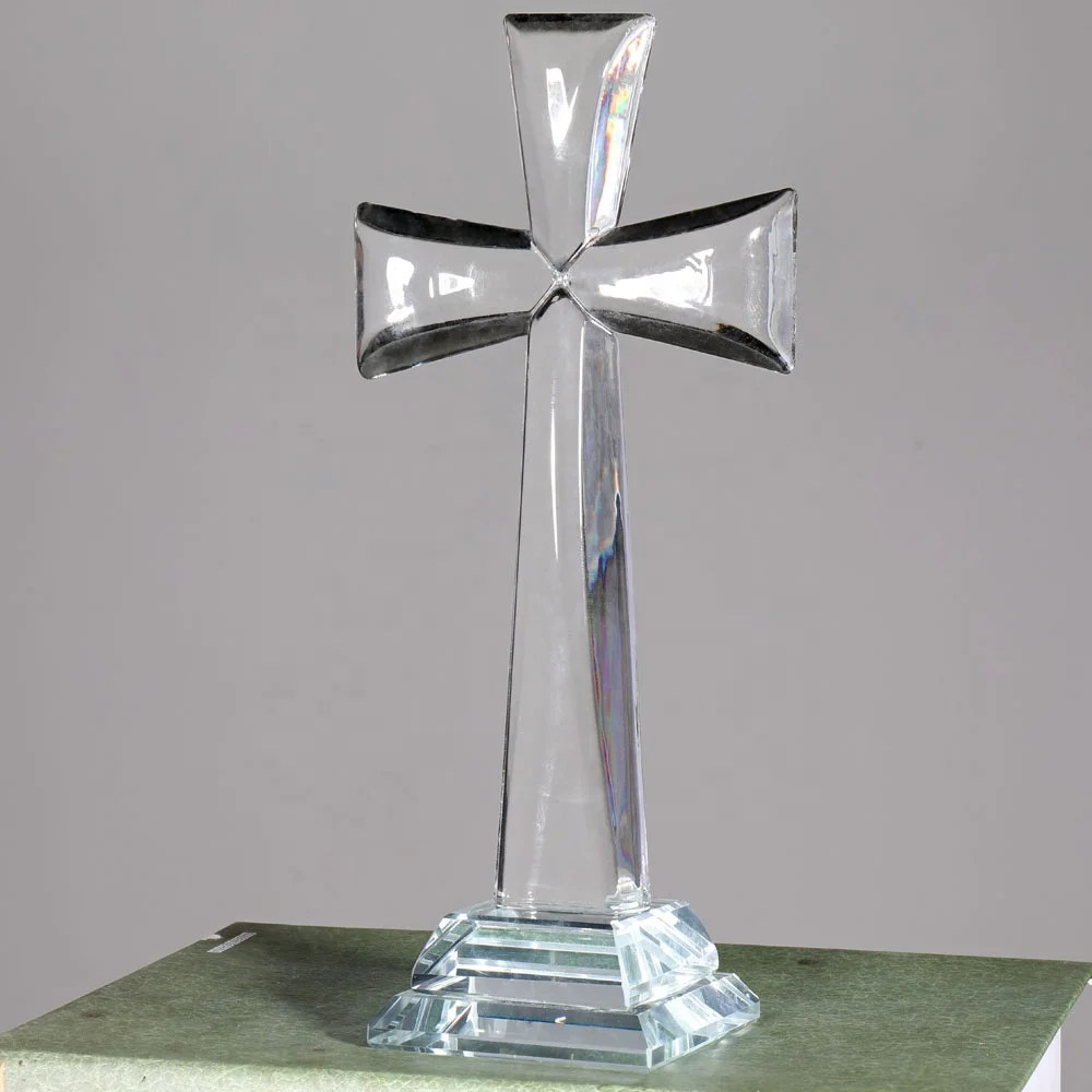 Mhc006 Crystal Glass Standing Cross Buy Crystal Cross,Standing