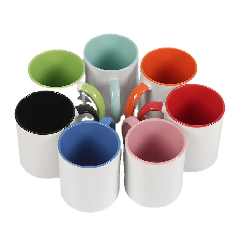 

Wholesale 11oz Ceramic Mugs With Customize Logo Blank Water Cup Sublimation Mugs