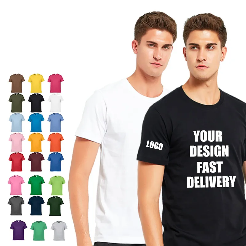 

High Quality 100% Cotton Custom Label Private T-Shirt Mens Printing Your Brand Logo T Shirts