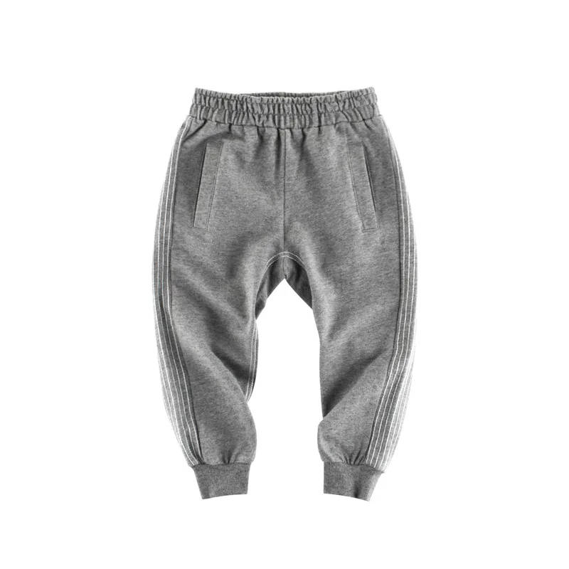 

100% Cotton Sweat Pants For Boys 2021 New Fashion Kids High Waisted Joggers