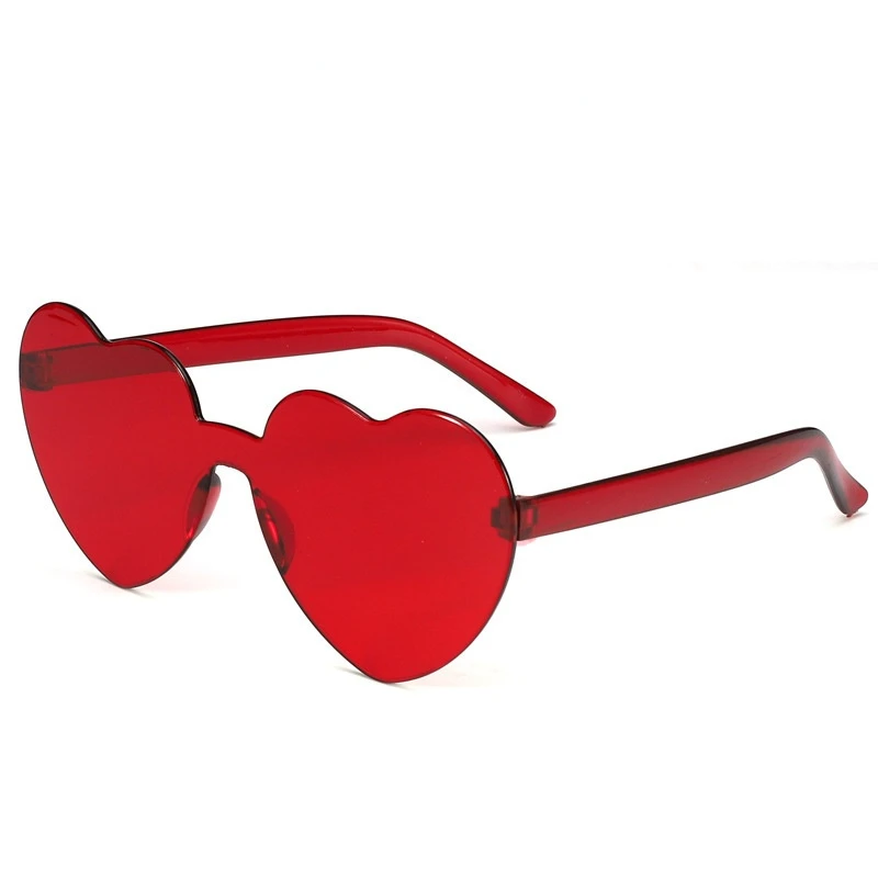 

Amazon Candy color heart-shaped sunglasses personalized glasses factory wholesale New European and American Unisex