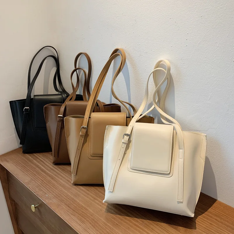 

Large-capacity bags 2021 autumn and winter new shopping bags Korean fashion trend one-shoulder tote bag women, 5 colors