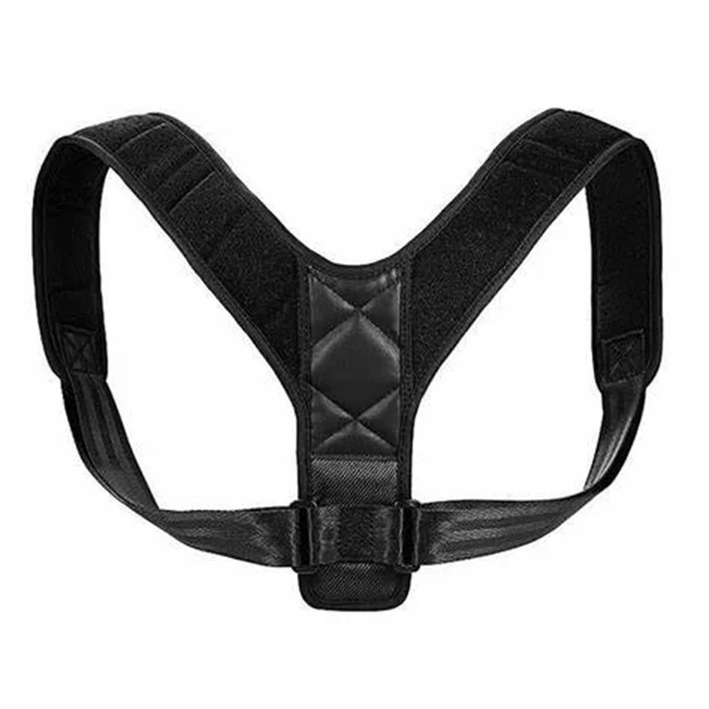 

Back Support Elastic Brace Adjustable Full/Upper Neoprene Vest Back Straighten Posture Corrector with pads, Black or customized color