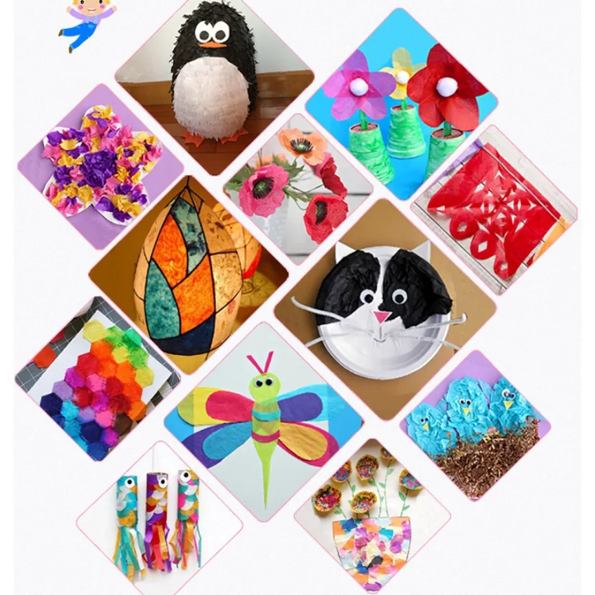 
stock 10sheets/bag colorful Arts Crafts Gift Wrap Wrapping Tissue Paper 