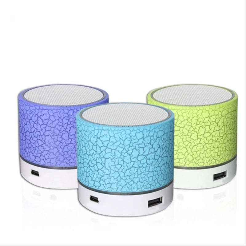 

2020 New style A9 Smart glare crack speaker portable LED subwoofer TF card mini audio light Blue tooth wireless speaker, Blue, white, purple, pink, green, yellow,black