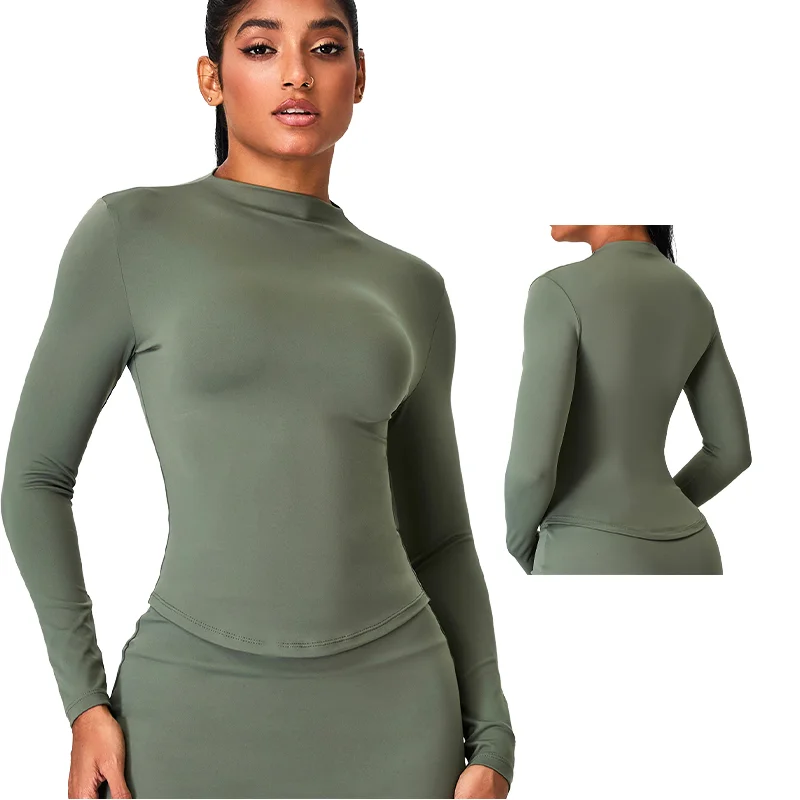 两Piece Set涤纶Nylon Blend Tight-Fitting Yoga Set