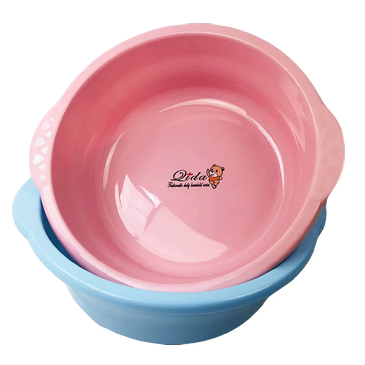 

Round Shape Plastic Hand Basin Bathroom Wash Basins, Blue, pink