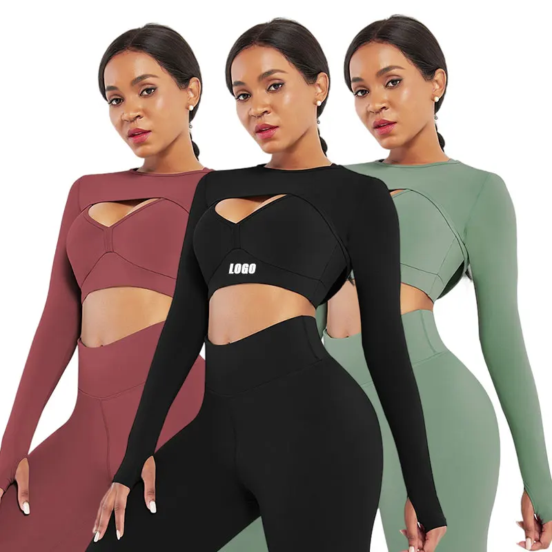 

2020 Two Piece Slim Sport Running High Waist Seamless Yoga Suit Sets Fitness