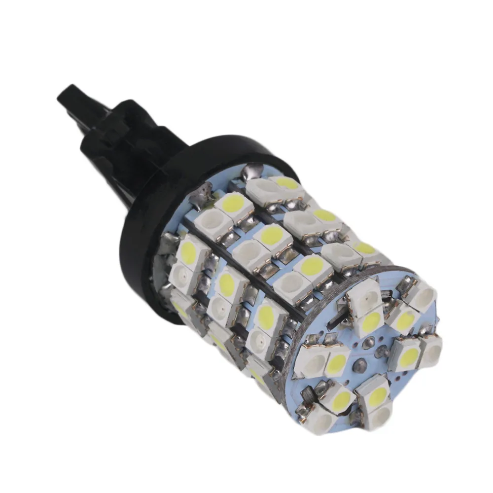 

T25 3157 7443 60SMD 3528 LED White Yellow Car Auto Tail Lights car-styling Bulb Brake Backup Light Amber Single Lamps