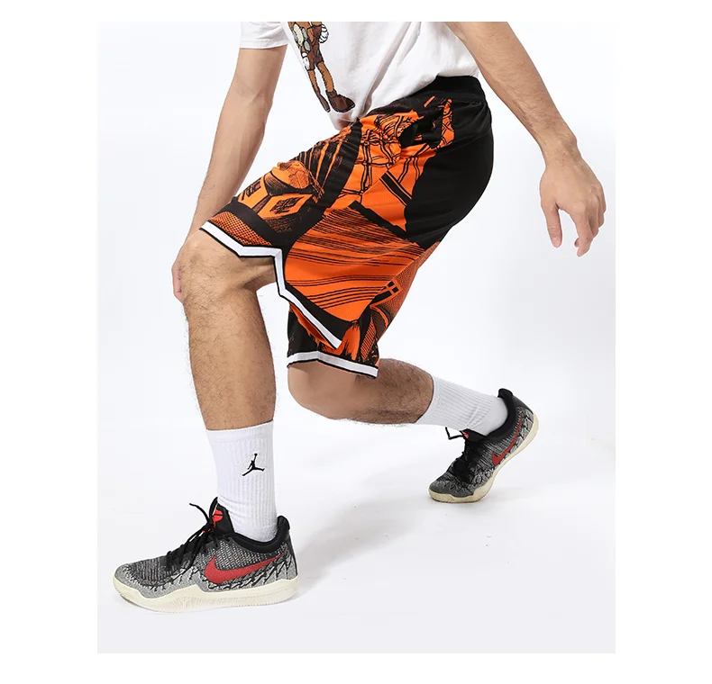 

Comic basketball pants printing loose breathable quick-drying running basketball shorts, Different color is available