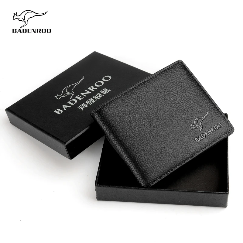 
Hot sales high quality genuine leather Bifold Classic Man Wallet Leather Quality Genuine Leather Wallet for Men wallets slim  (62172034165)