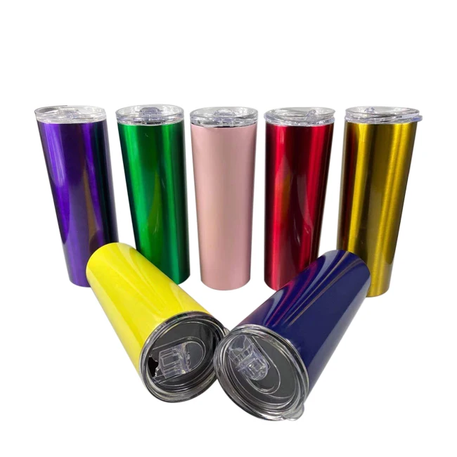 

Homefish OEM 20oz Double Wall Vacuum Cup With Straw Insulated Stainless Steel Travel Mug With Lid Stainless Steel Skinny Tumbler, Customized color