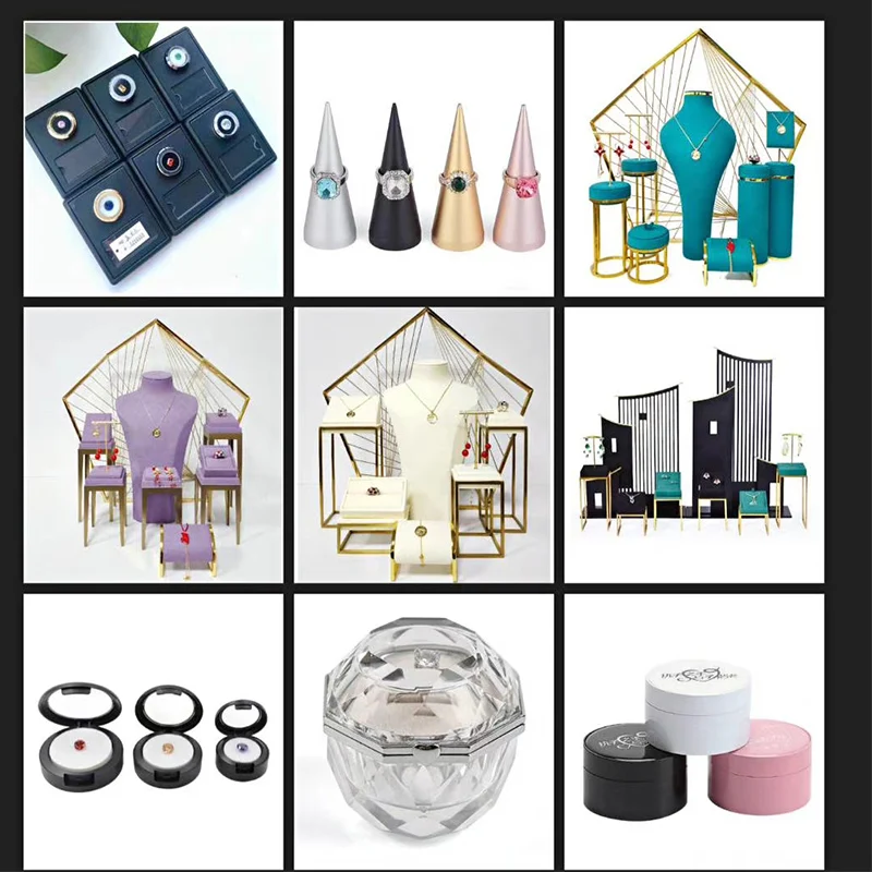 Wholesale Jewelry Display Custom Fabric Jewellery Stand For Counter