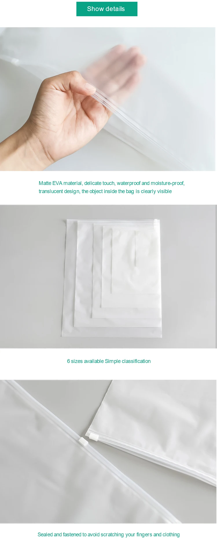 Download Custom Biodegradable Frosted Matte Ziplock Oem Waterproof Bag Zipper Plastic Zip Packing Bag For ...