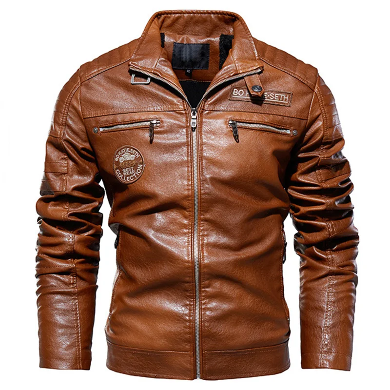 
2019 New Autumn And Winter High Quality Fashion Coat Leather Jacket for Cool Guys 
