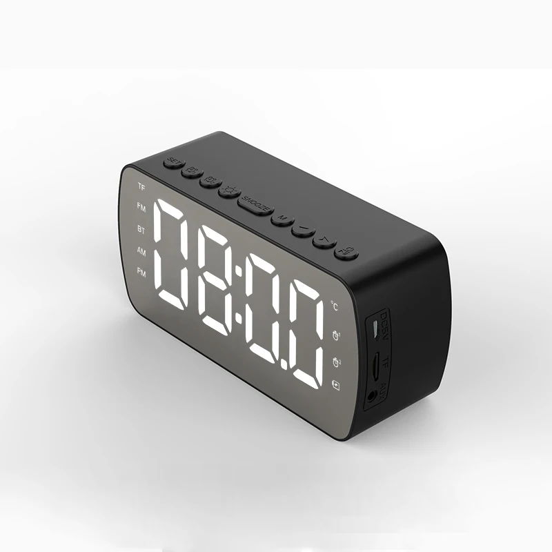 

Cheaper price Multi function Mini speakers BT Alarm clock FM, Pink , white ,black