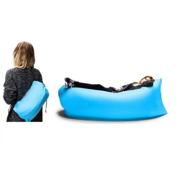 

Promotional inflatable lounger camping lazy bag air sofa for beach sleeping bag, 14 different colors available, see picture shown