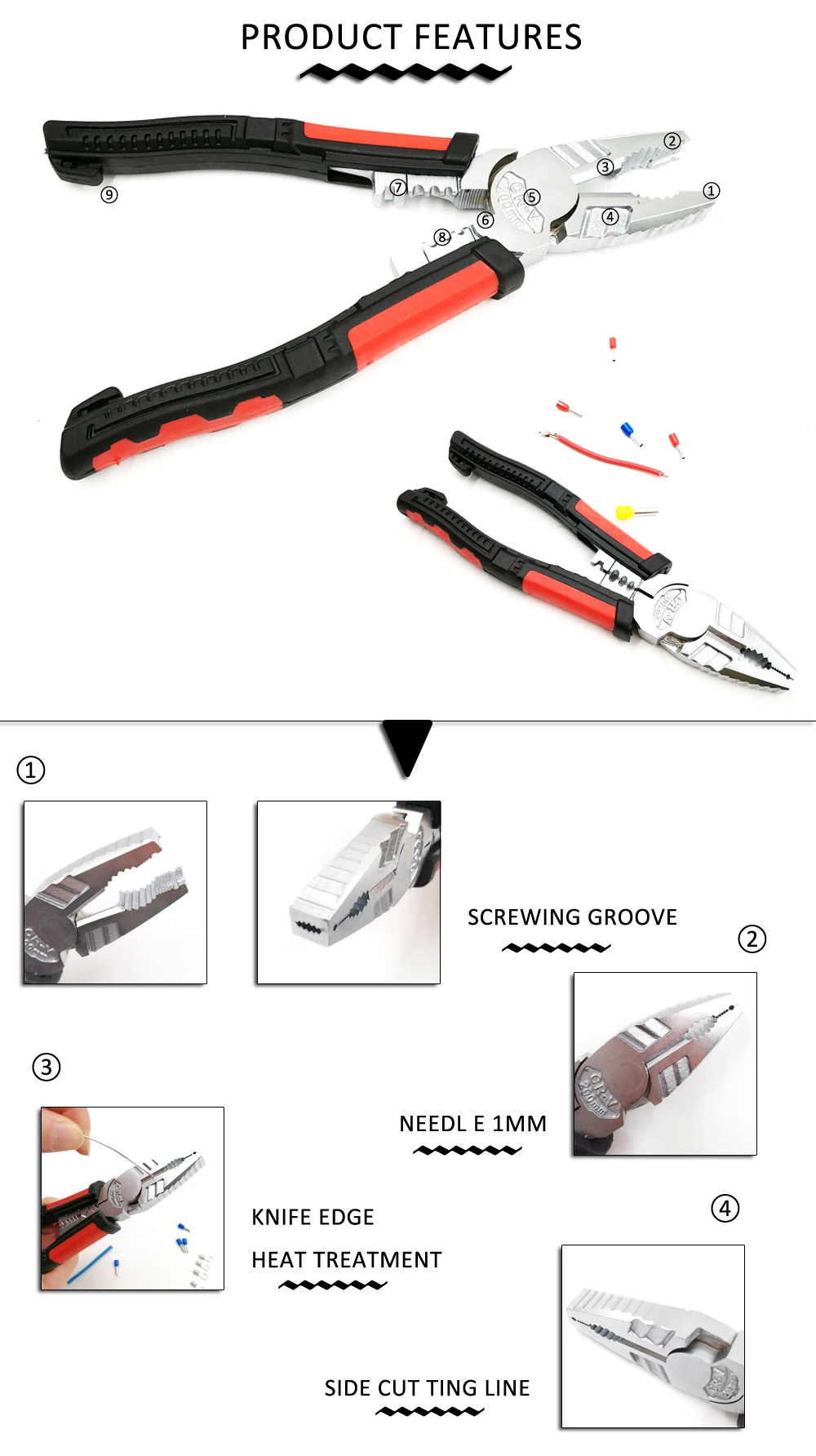 Combination Pliers Function P205 Crimping Tool Electronic Plier Price