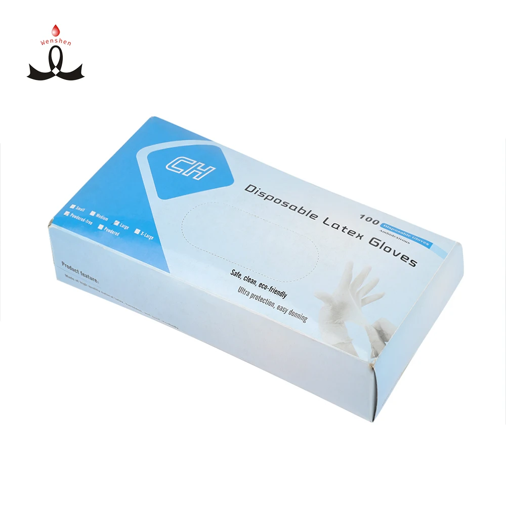 

WSPMU Flexible Disposable Latex Gloves White Color For Permanent Makeup Academy Training