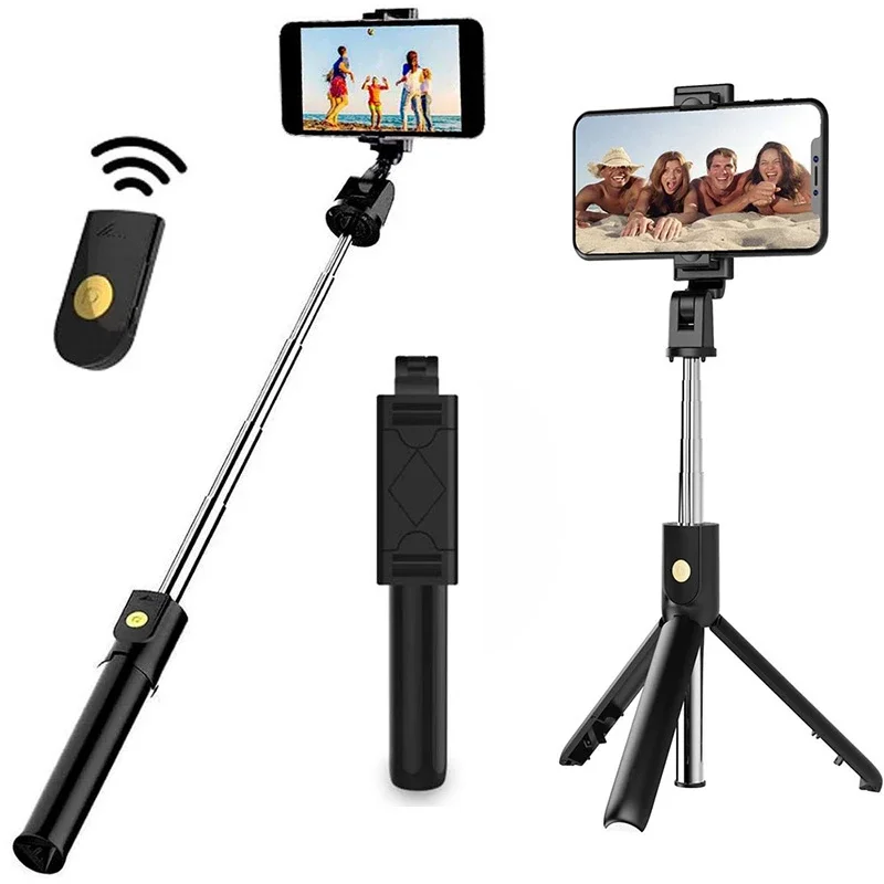 

JUNNX 3 In 1 Remote Control Shutter LED Fill Light Selfiestick Tripod Baston Tripod Flexible MINI Selfie Stick