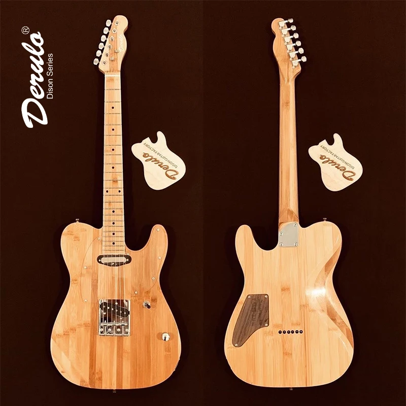 

Derulo Electric Guitar OEM High Quality 6Strings TL type Electric Guitar Customization All BAMBOO made NATURE style Customshop