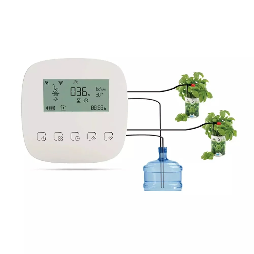

Tuya WiFi Smart automatic Micro Drip irrigation kit solar system smart control sprinkler watering timer controller