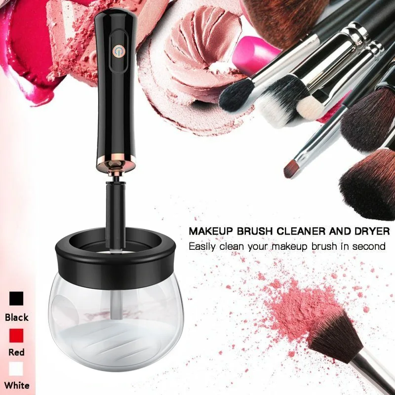 

Electric Makeup Brushes Cleaner and Dryer Set, White,black,red,pink