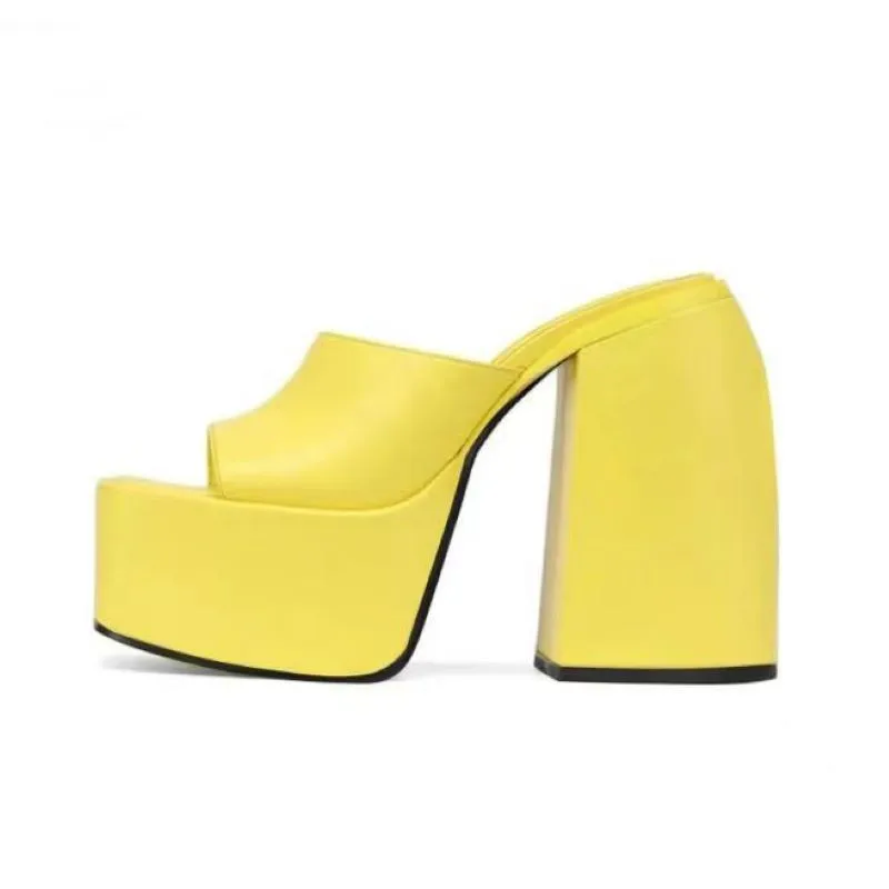 

2022 Summer shoes waterproof platform thick heel slippers braided belt sexy sandals women's pumps, Picture