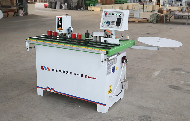 Single Phase Glue Pot Edgebander With Cutter Heads Woodworking Machines