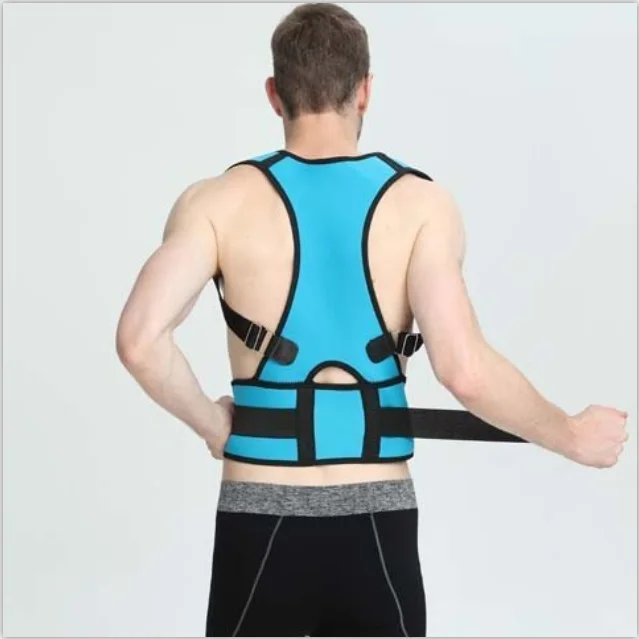 

Therapy Magnetic Posture Corrector Shoulder Support, Back Brace Belt Full Spine and Back Pain Relief with Magnets for Women, White/black/blue/pink