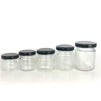 

25ml 40ml 50ml 75ml 100ml Empty round glass jelly jam jar honey jar with lid