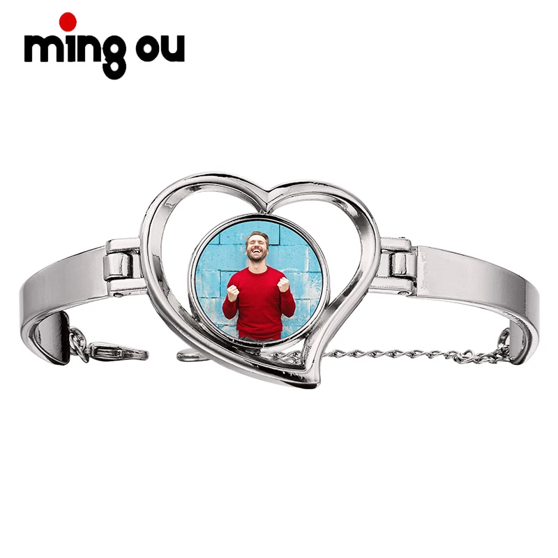 

DIY Metal Sublimation Jewelry Bangle Heat transfer Heart Bracelet