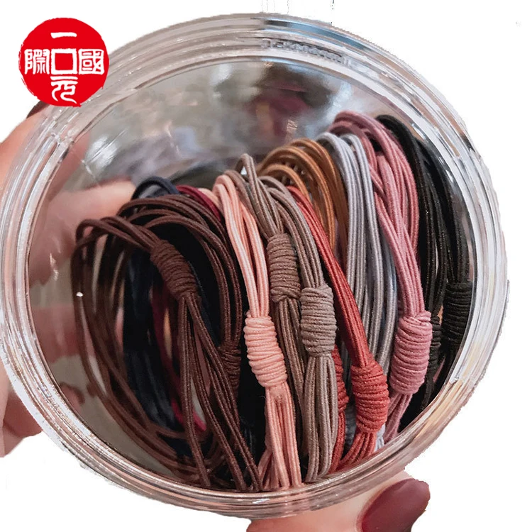 

South Korea ins net red rubber band head rope high elastic hair ring girl tie hair rope ponytail head jewelry high elasticity