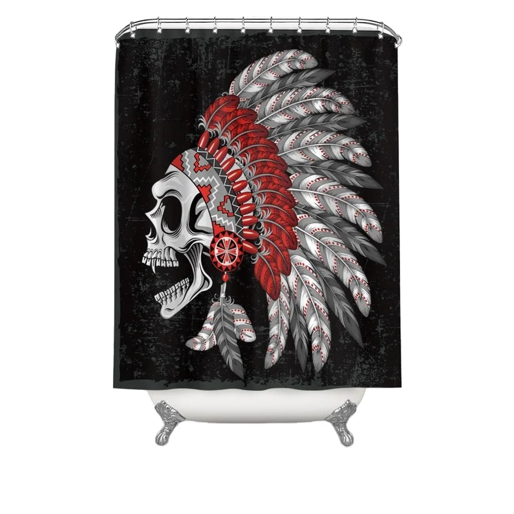 

Custom fashion 3D Digital Print Polyester Waterproof kids clear shower curtain
