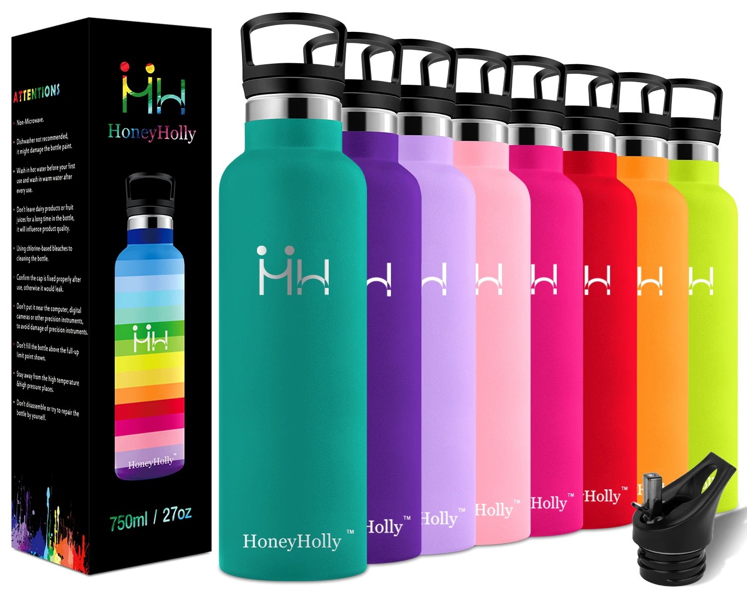 

Low MOQ Color Box 500ml Thermal Water Drinking Bottle BPA Free