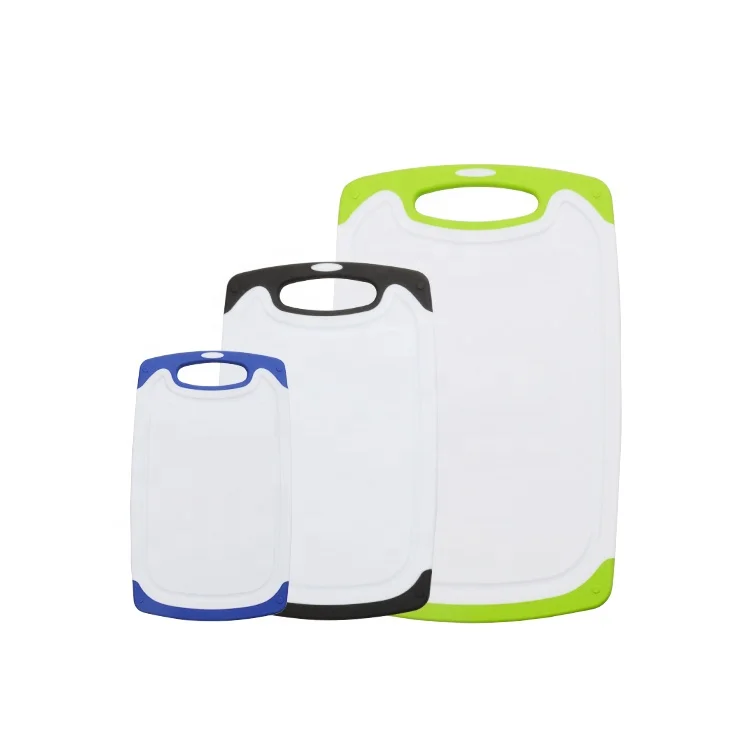 

Wholesale Eco-friendly High Quality Skid Resistance Pp Chopping Boards Plastic Cutting Board Kitchen Use, Blue black green