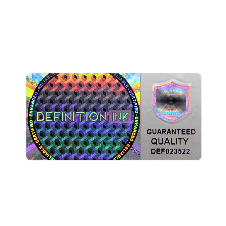 
Guangzhou manufacturer custom logo made printed 3d laser holographic hologram sticker label printing 