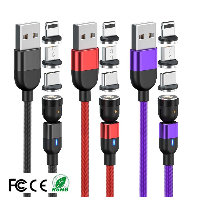 

Hot Selling Usb Type C Charging Data Magnetic Data Cable Fast Charging, Black, red, purple