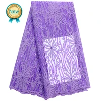 

Bestway Exclusive Lilac Embroidery French Net Sequin Lace Fabric