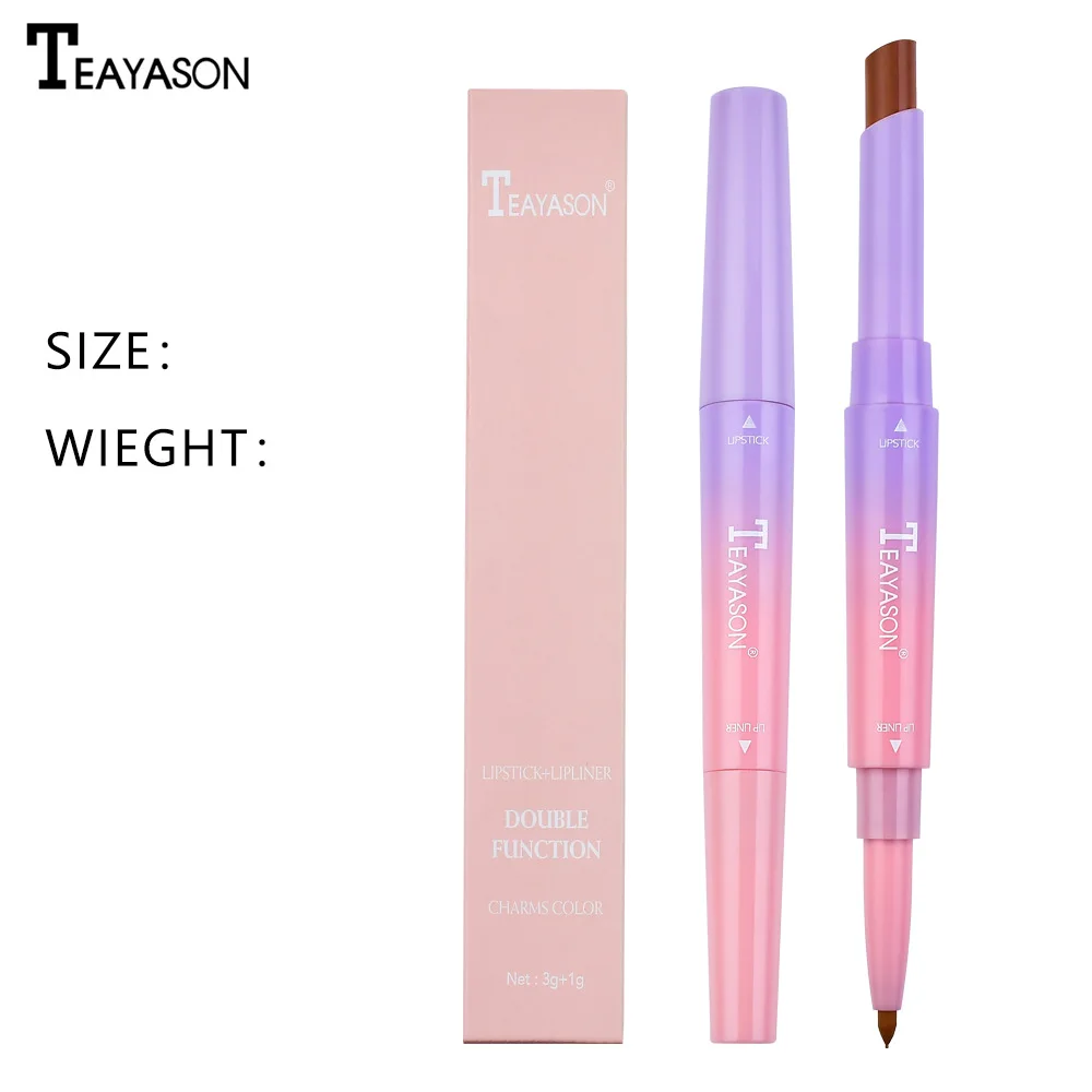 

Double-end 2 In 1 Lipliner Lipstick Pencil Moisturizer Velvet Matte Lip Liner Sexy Red Lip Stick Nude Makeup Cosmetic