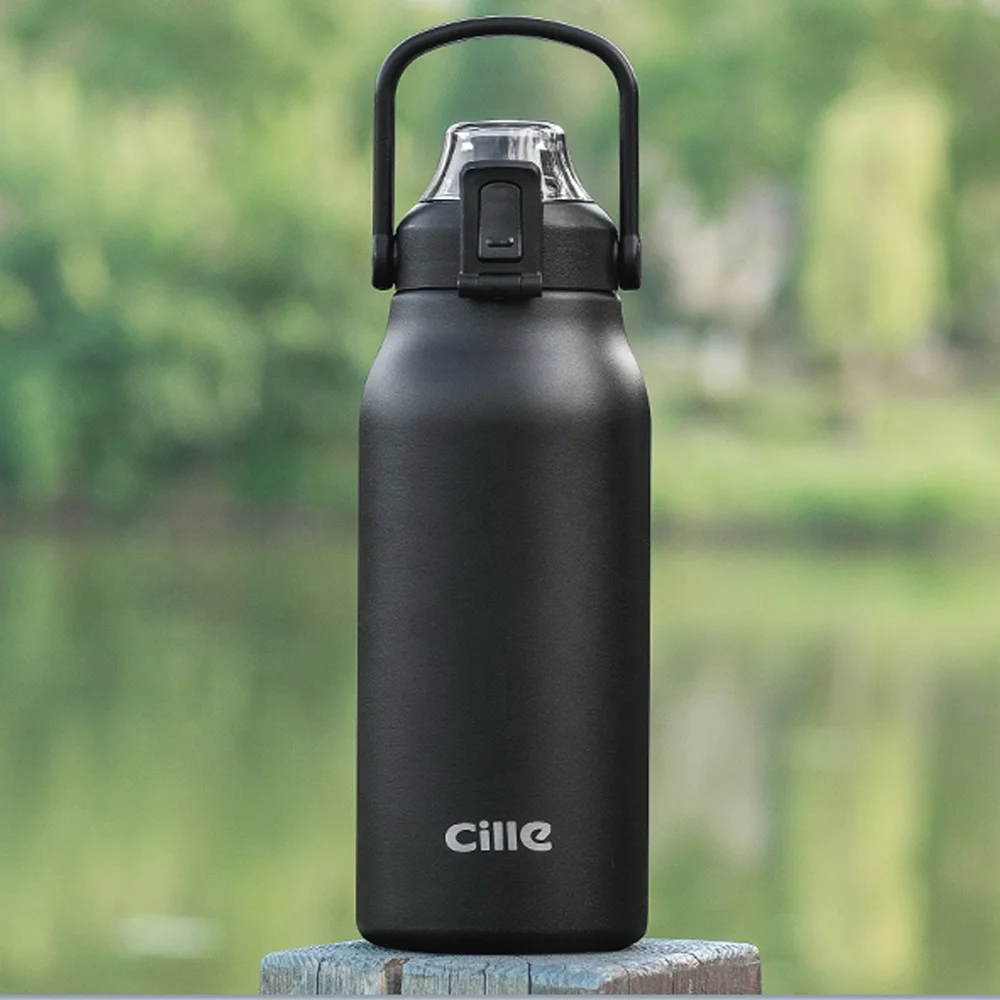 

1000 ml water bottle stainless steel low moq vacuum flask double wall cille insulated water bottle