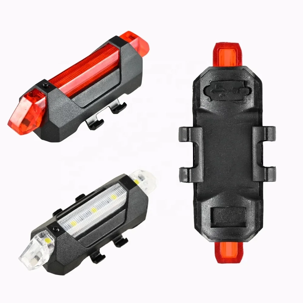 

TY Bike Bicycle Light LED Taillight Rear Tail Safety Warning Cycling Portable Light, USB Style Rechargeable, Photo